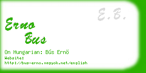erno bus business card