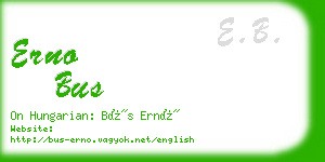 erno bus business card